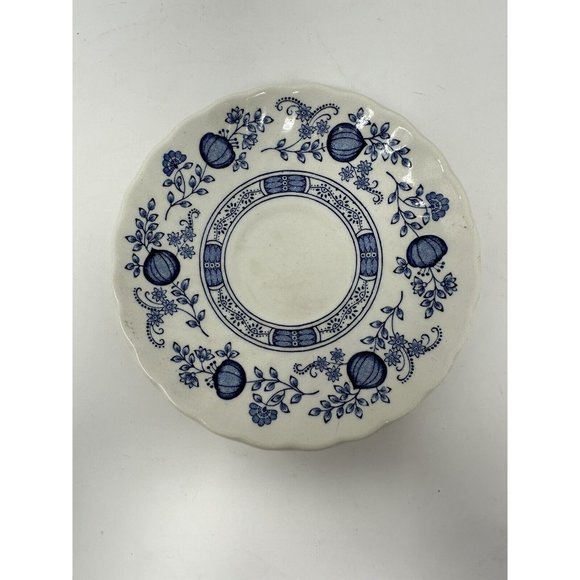 myott Other - Myott Meakin Blue Nordic Onion Saucer Plate England Classic White Floral 5.75"